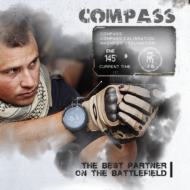 Altimeter Compass Watch - NORTH EDGE Apache46 Smart Digital Watch