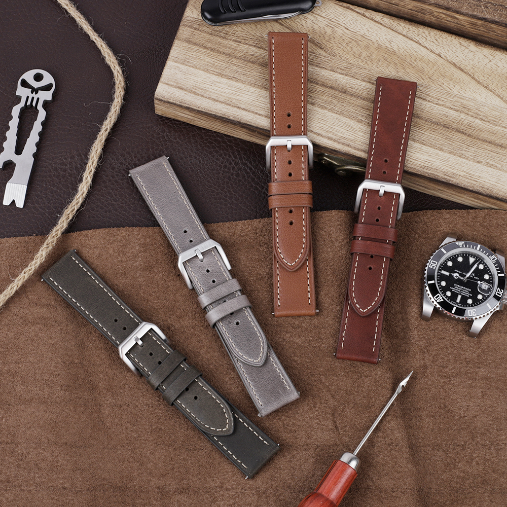 Smartwatch Vintage Watches For Women - Quick Release Watch Band Calfskin Leather