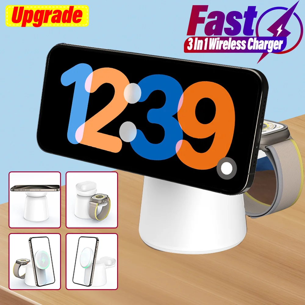 Iwatch Smartwatch - 3 in 1 Magnetic Wireless Charger