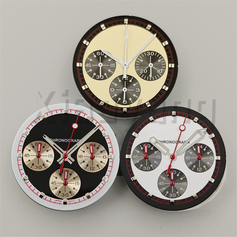 Watch Crown Pusher - 30mm/31.5mm Vk63 Chronograph Watch Dial With
