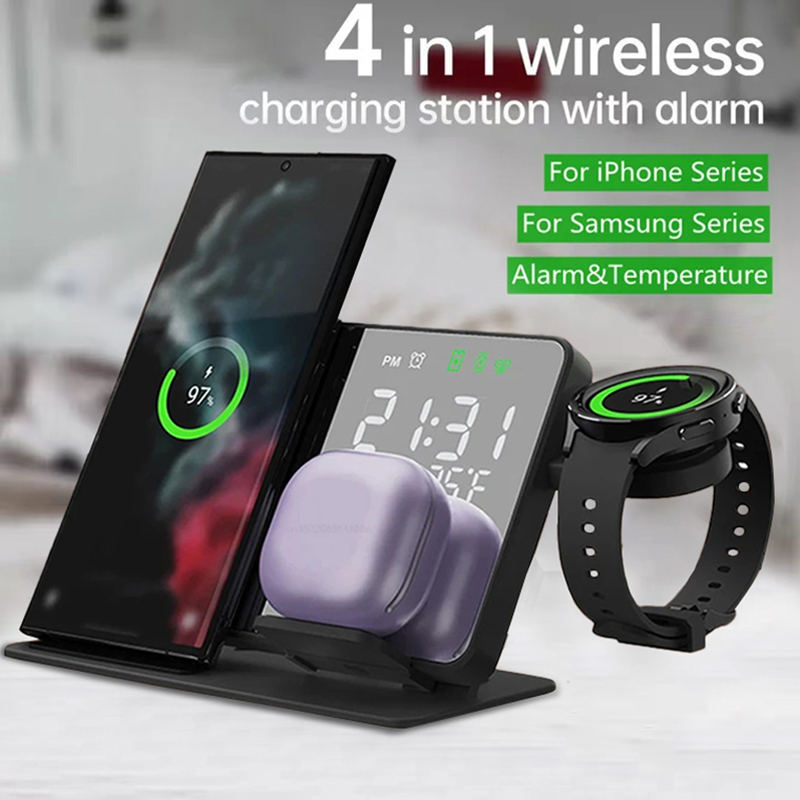 Wireless Charger Alarm Clock S - Iwatch Smartwatch ulasan dan harga