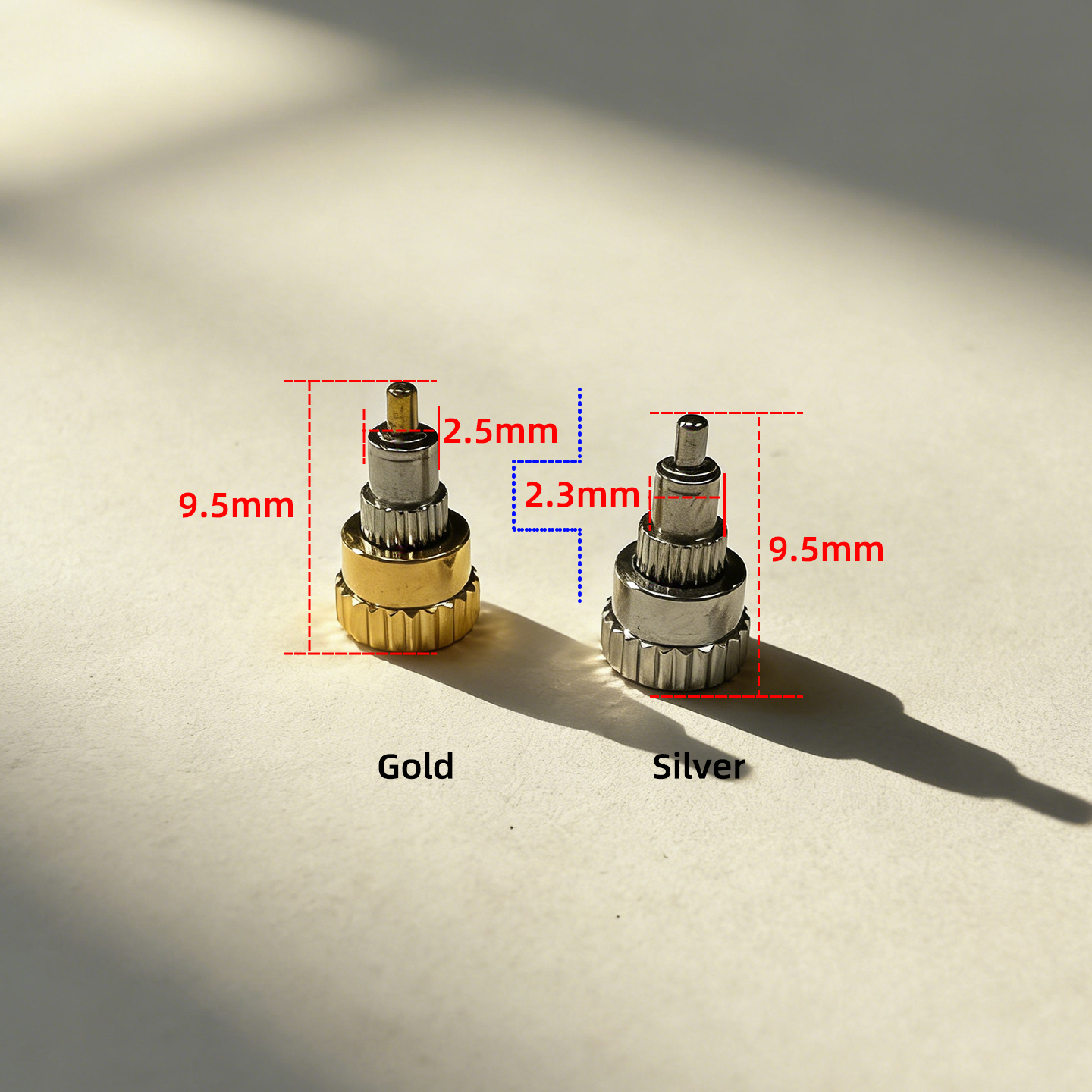 5.5mm screw button Silver/Gold - Watch Crown Pusher ulasan dan harga