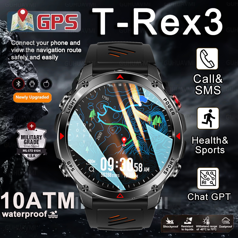 2025New T-Rex 3 Outdoor GPS Sp - Smartwatch Running Watches For Men ulasan dan harga