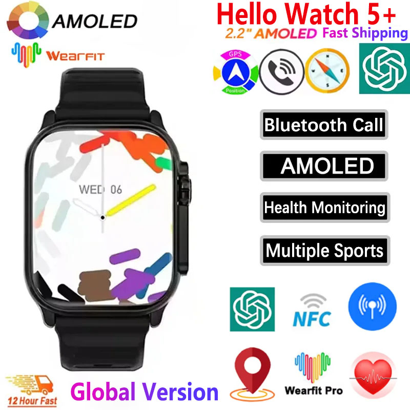 Hello Watch 5+ Smart Watch Wat - Smartwatch Watches With Bluetooth ulasan dan harga
