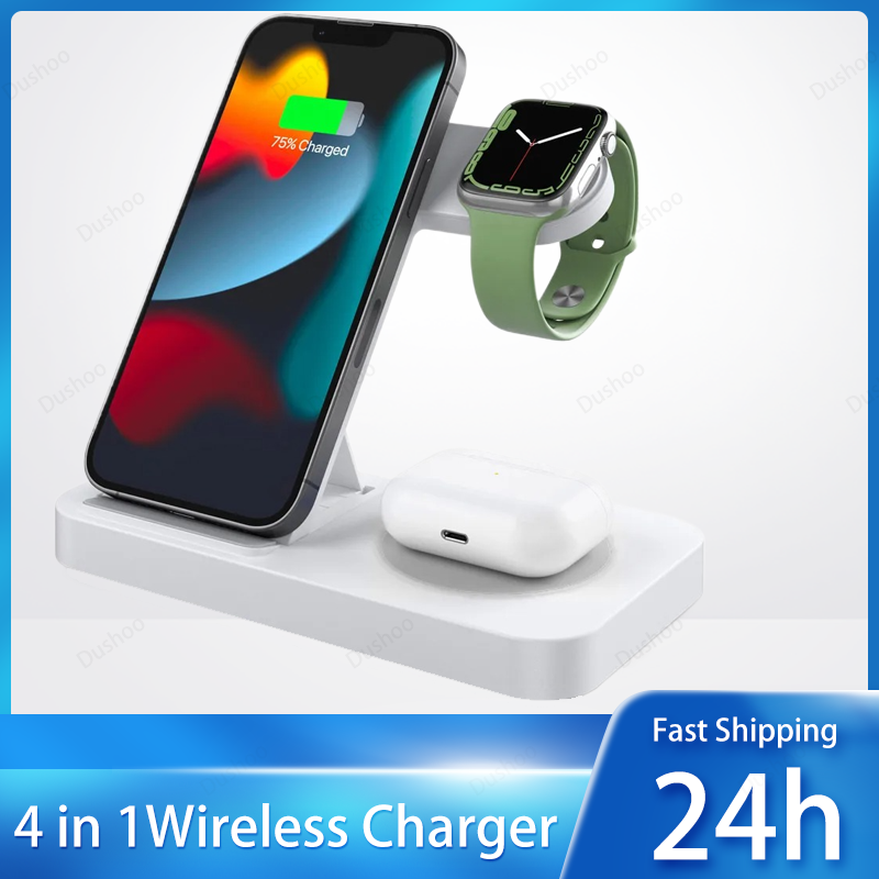 Travel 4 in 1 Wireless Charger - Iwatch Smartwatch ulasan dan harga