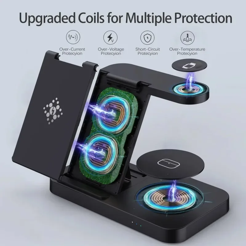 Travel 4 in 1 Wireless Charger - Iwatch Smartwatch ulasan dan harga