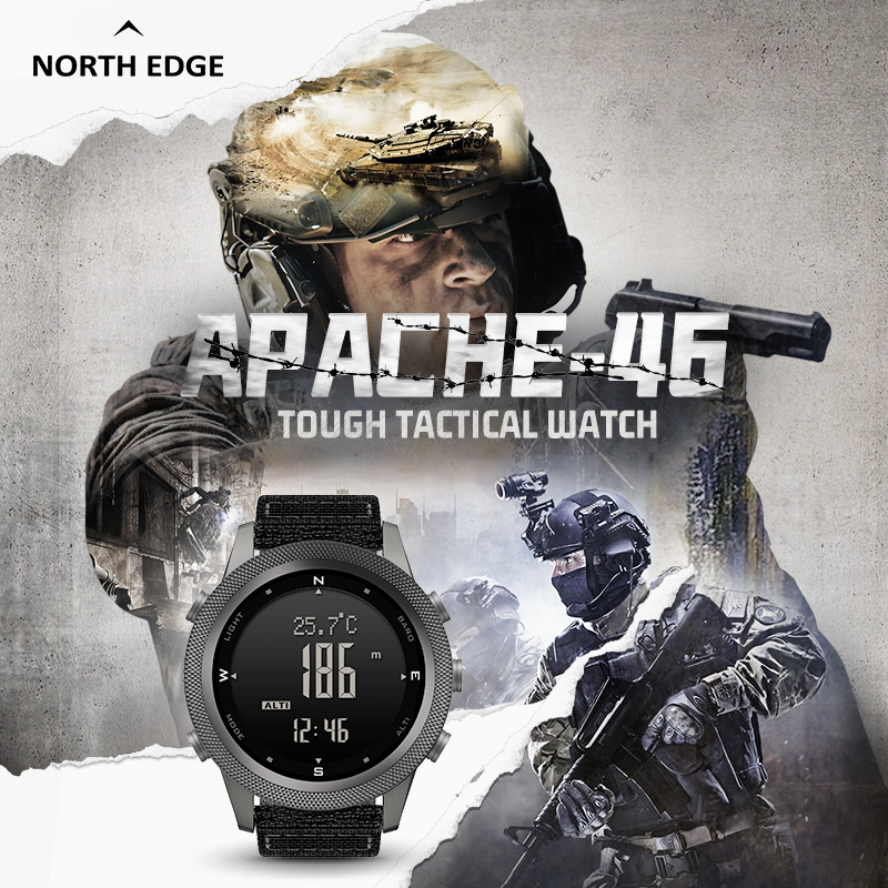 NORTH EDGE Apache46 Smart Digi - Altimeter Compass Watch ulasan dan harga