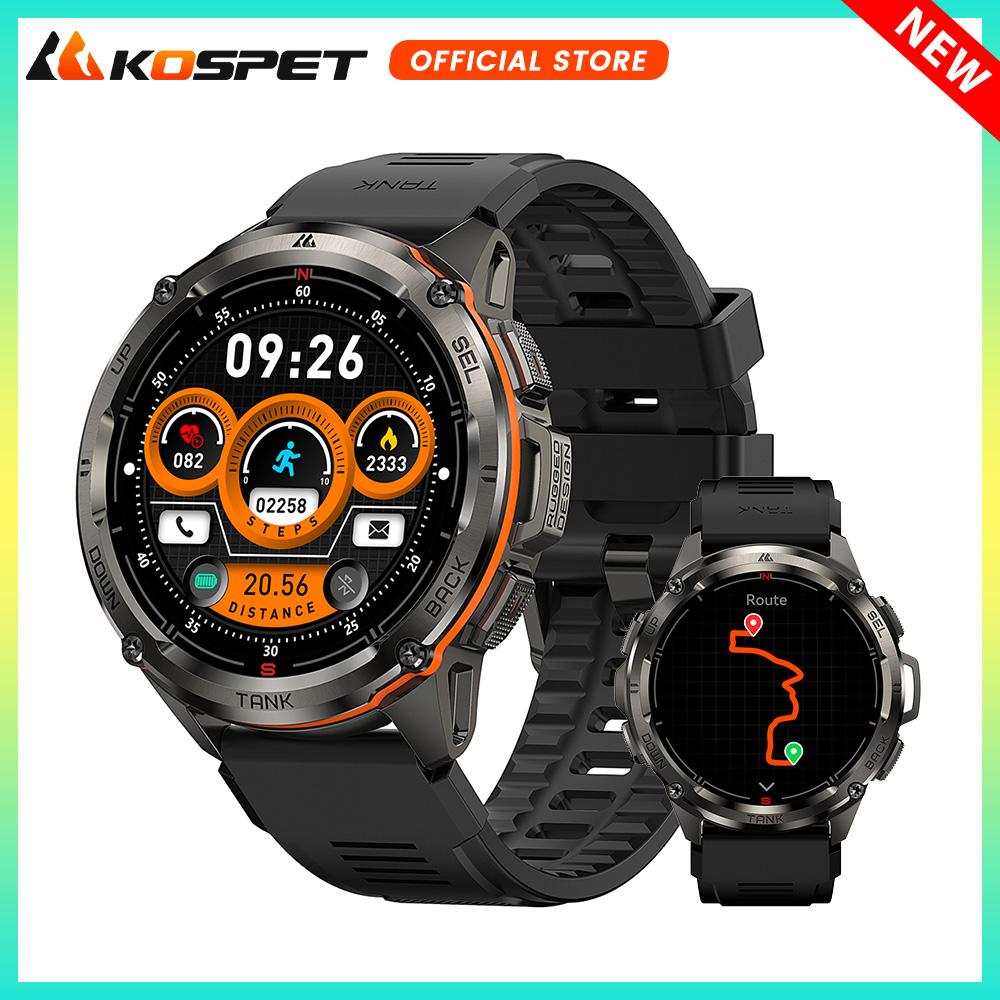 KOSPET TANK T3 Ultra Rugged GP - Altimeter Compass Watch ulasan dan harga