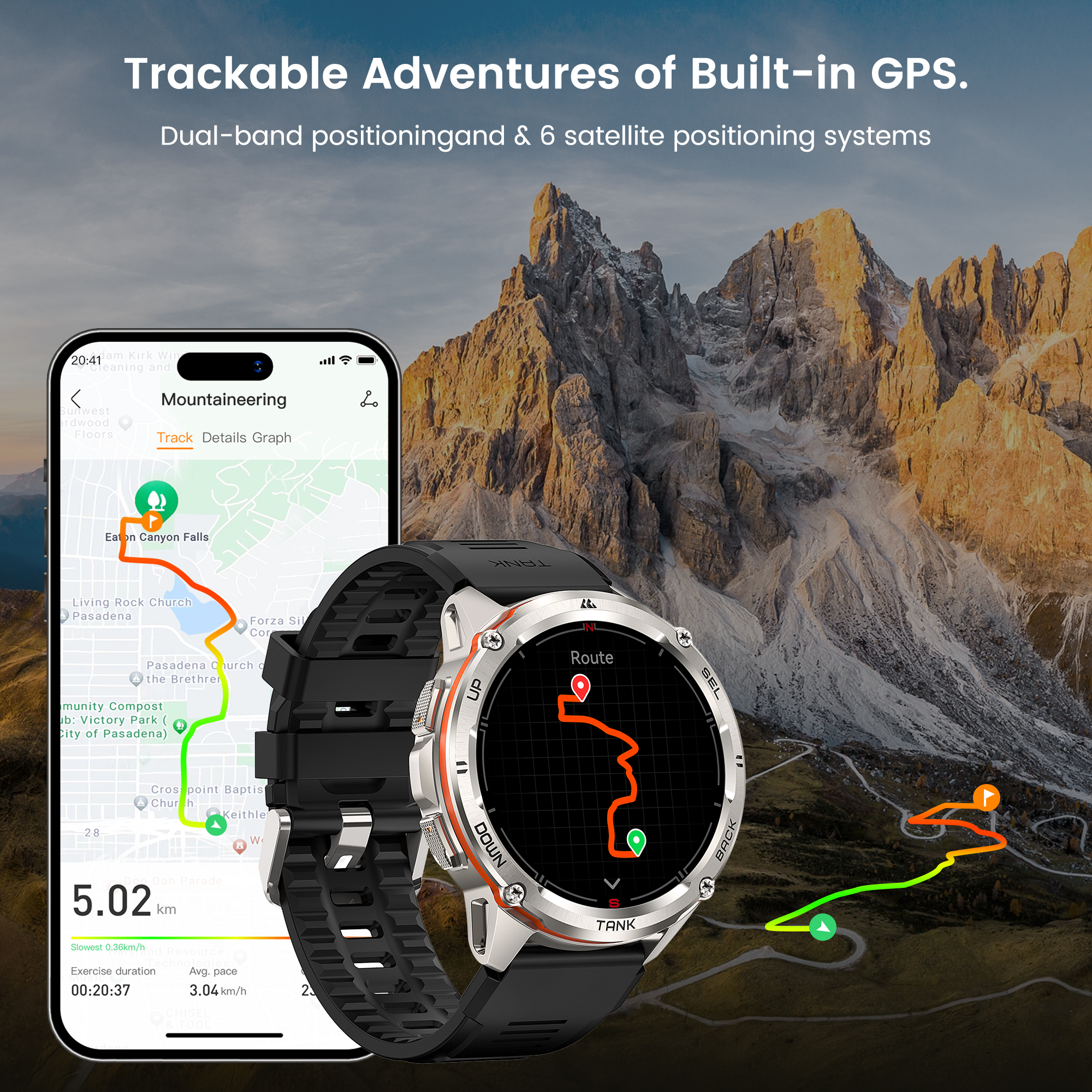 KOSPET TANK T3 Ultra Rugged GP - Altimeter Compass Watch ulasan dan harga