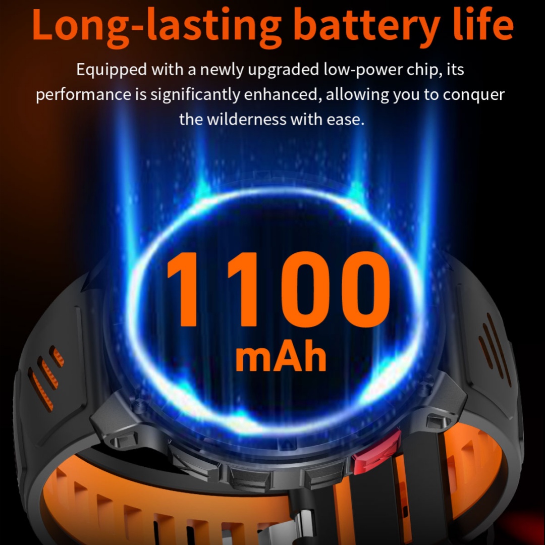 New T-Rex3 Pro 1100mAh Battery - Smartwatch Running Watches For Men ulasan dan harga