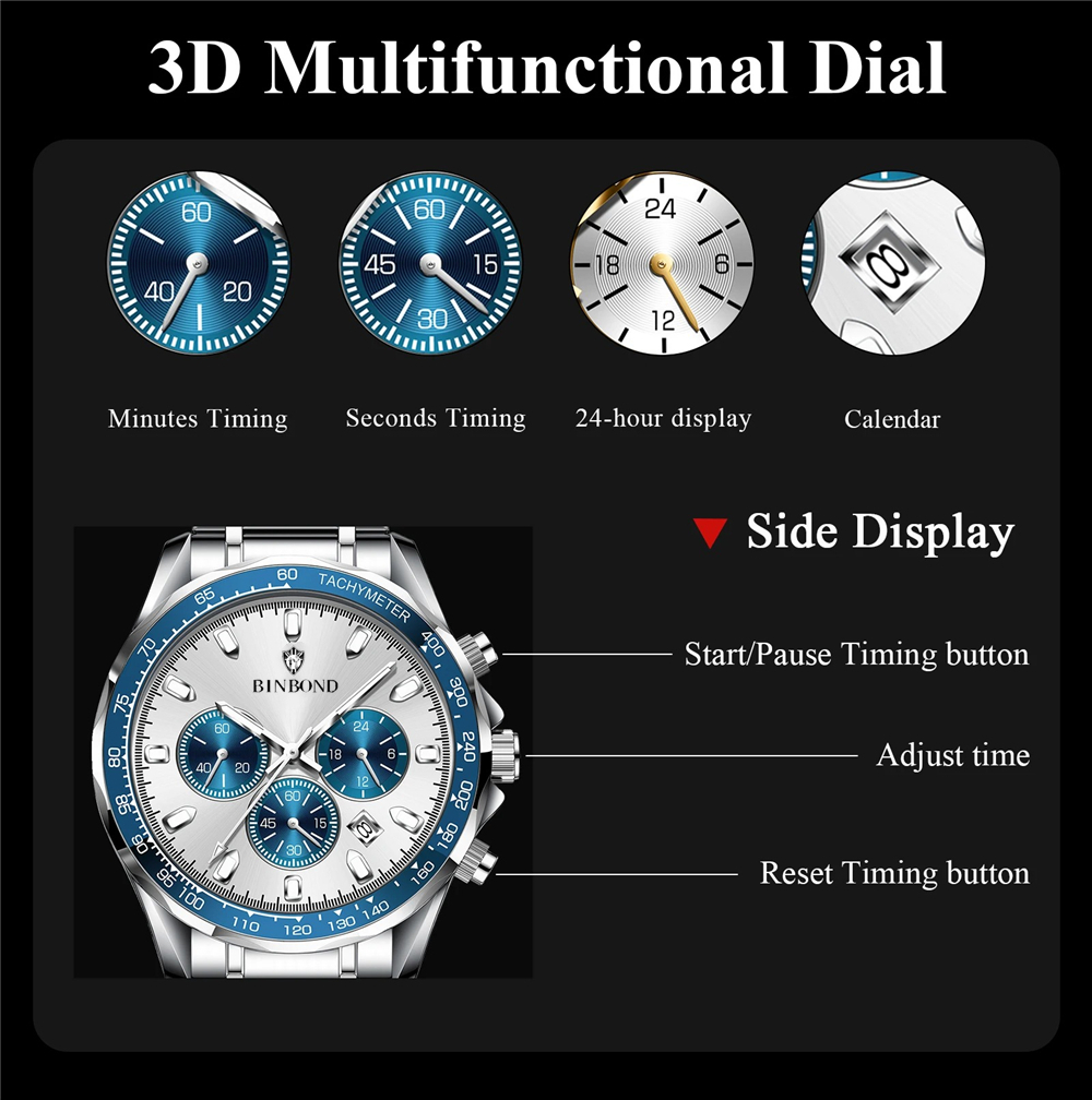Sports New Men Chornograph Wat - Smartwatch Watches For Men Brands ulasan dan harga