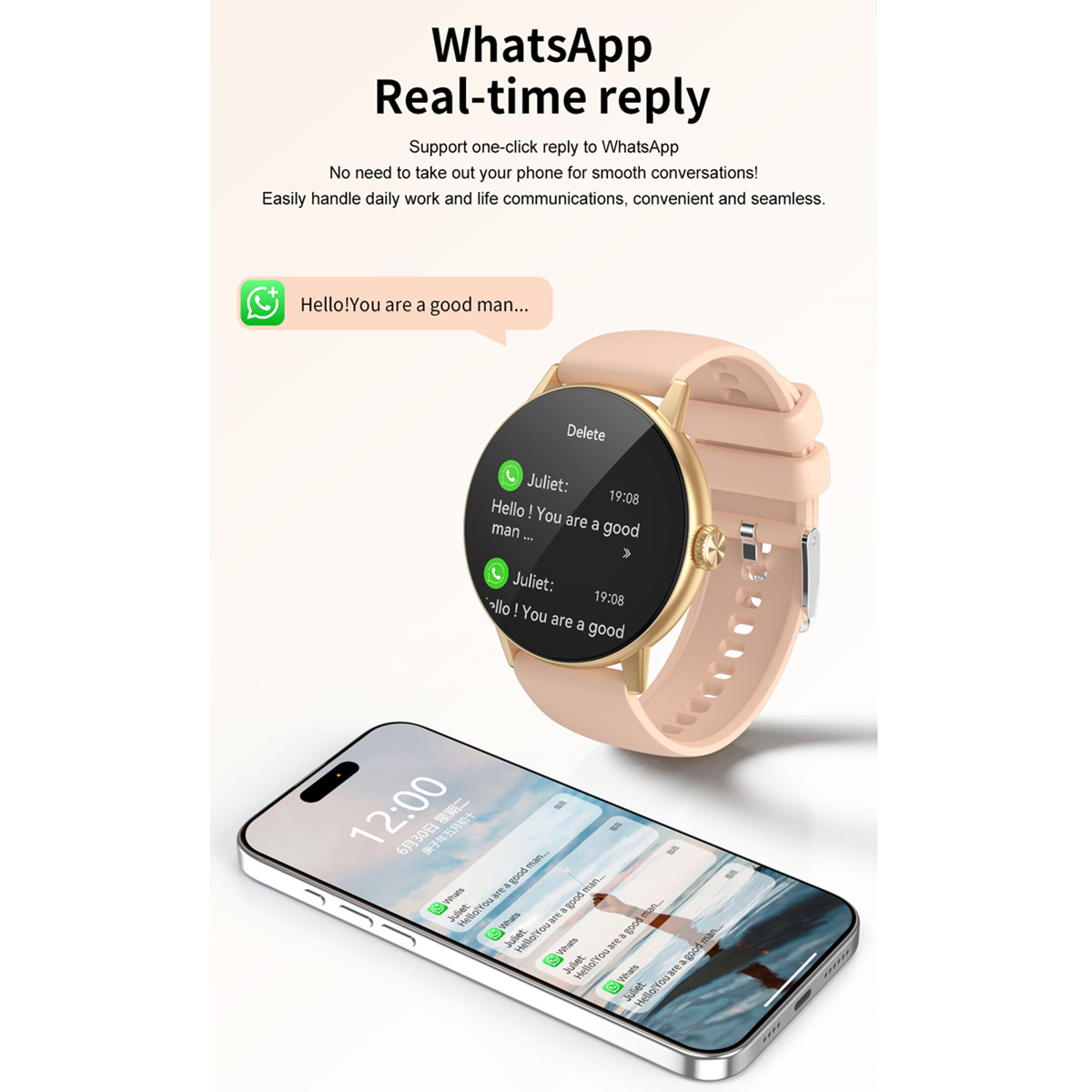 Ivanony Smart Watch Ladies 4GB - Smartwatch Watch Whatsapp ulasan dan harga