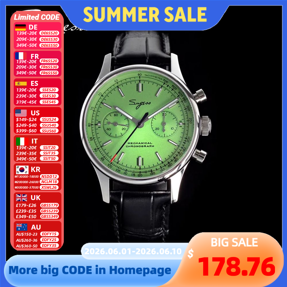 Sugess 1963 Pilot Mens Watch C - Diesel Watches Smartwatch ulasan dan harga