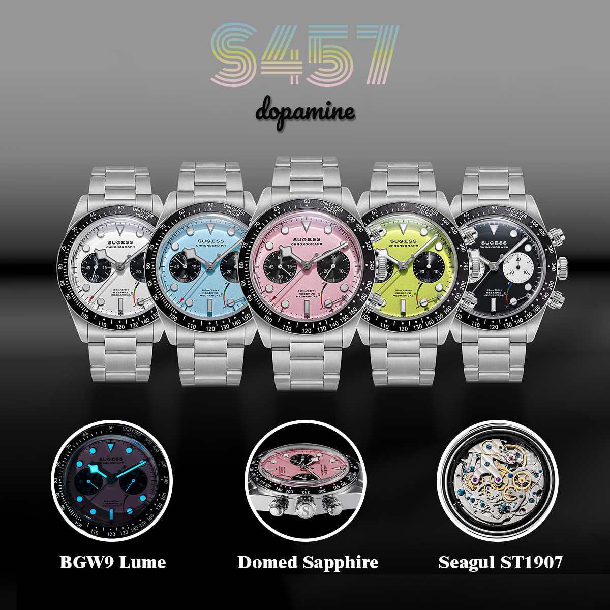 Sugess Pilot Watch Men Chronog - Diesel Watches Smartwatch ulasan dan harga