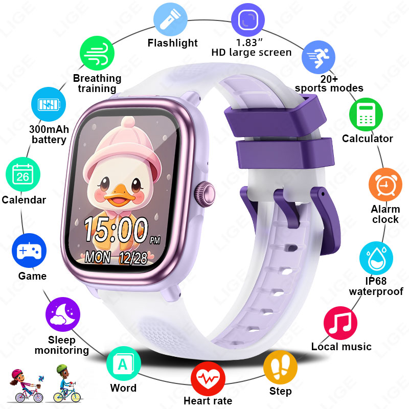 LIGE 2026 New Children Learnin - Smartwatch Watches For Kid Girl ulasan dan harga