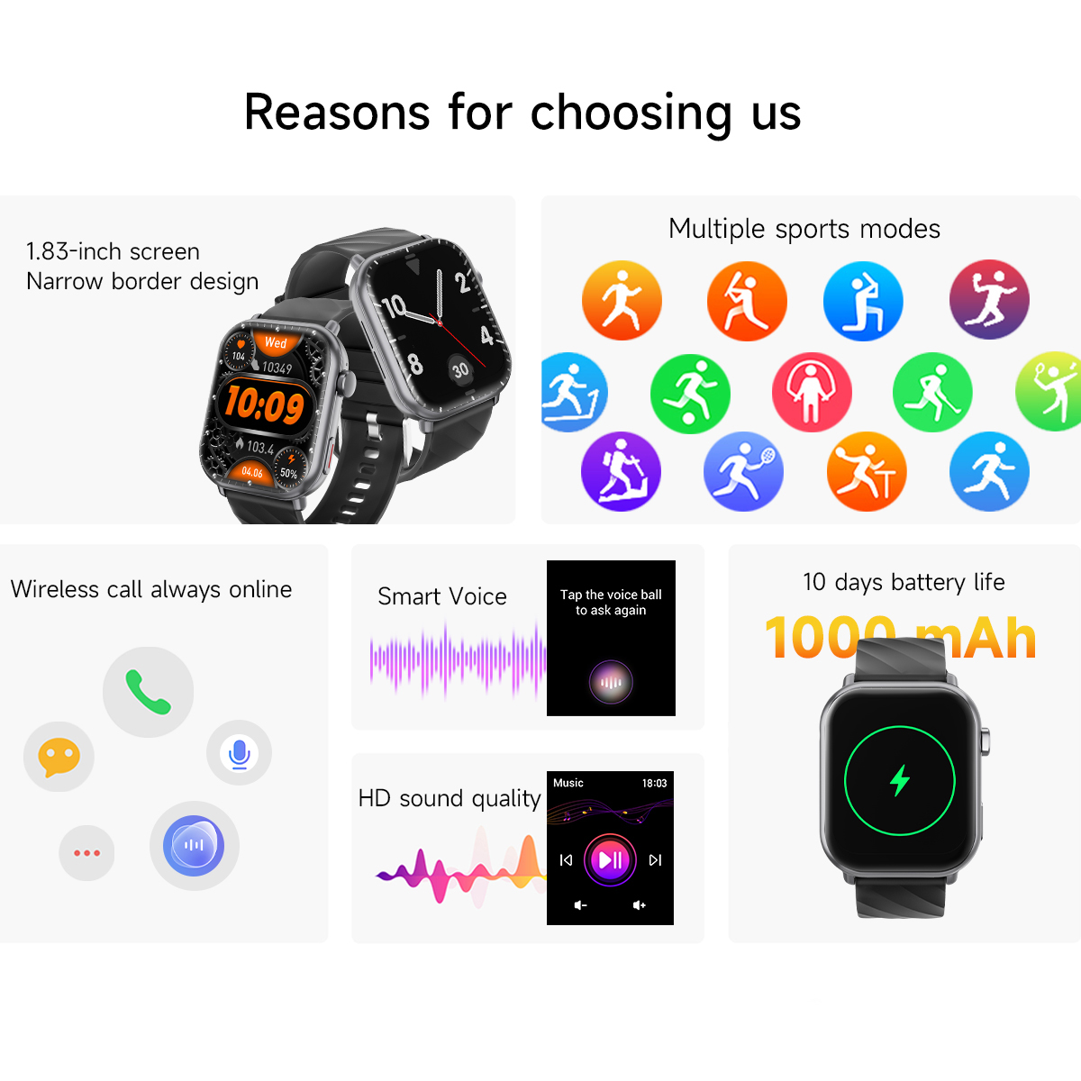 2025 NEW Hot Smartwatch 1.83'' - Smartwatch Sports Watches For Women ulasan dan harga