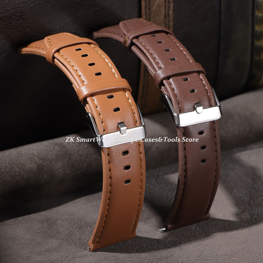 Leather Watch Band 22mm for Om - Smartwatch Vintage Watches For Women ulasan dan harga