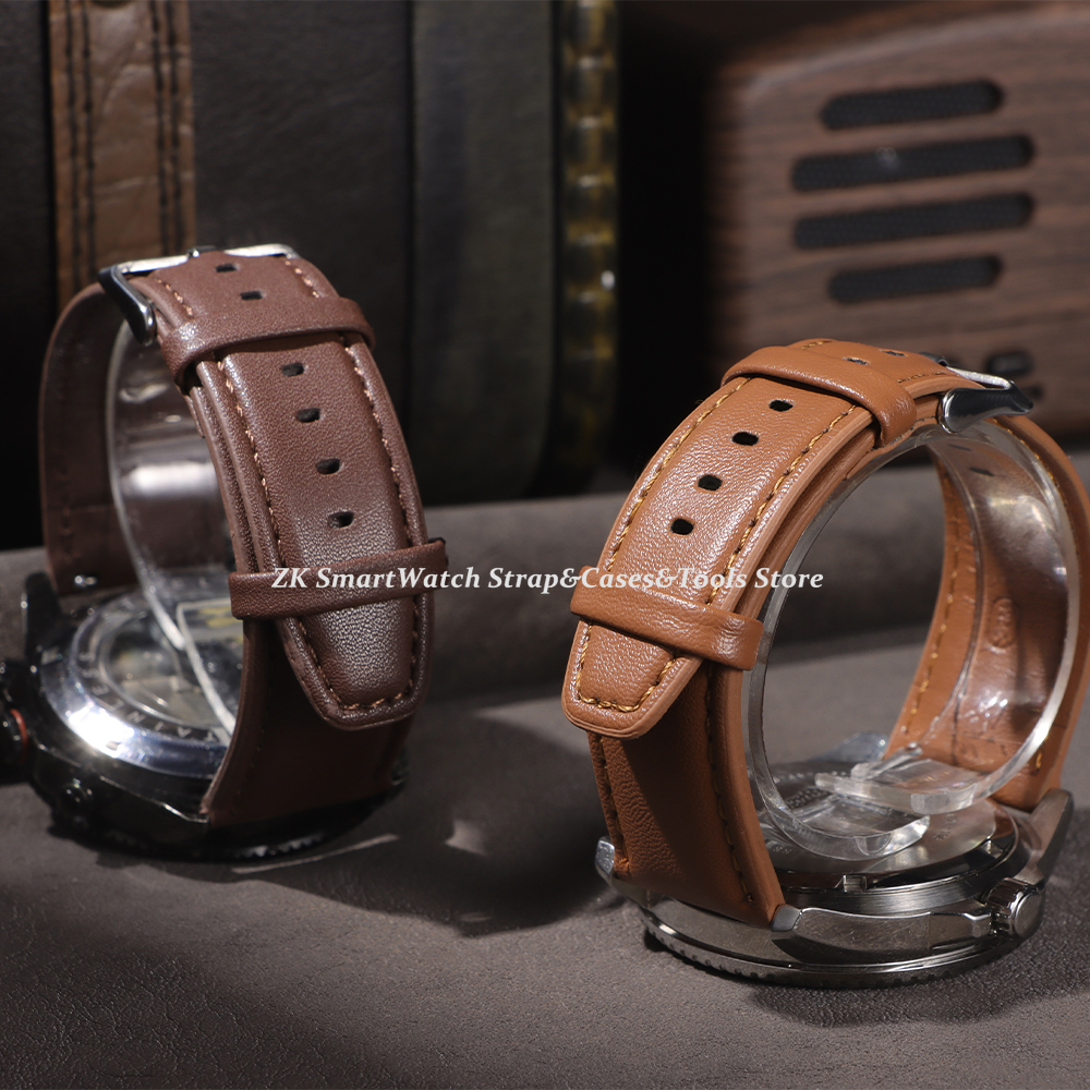Leather Watch Band 22mm for Om - Smartwatch Vintage Watches For Women ulasan dan harga