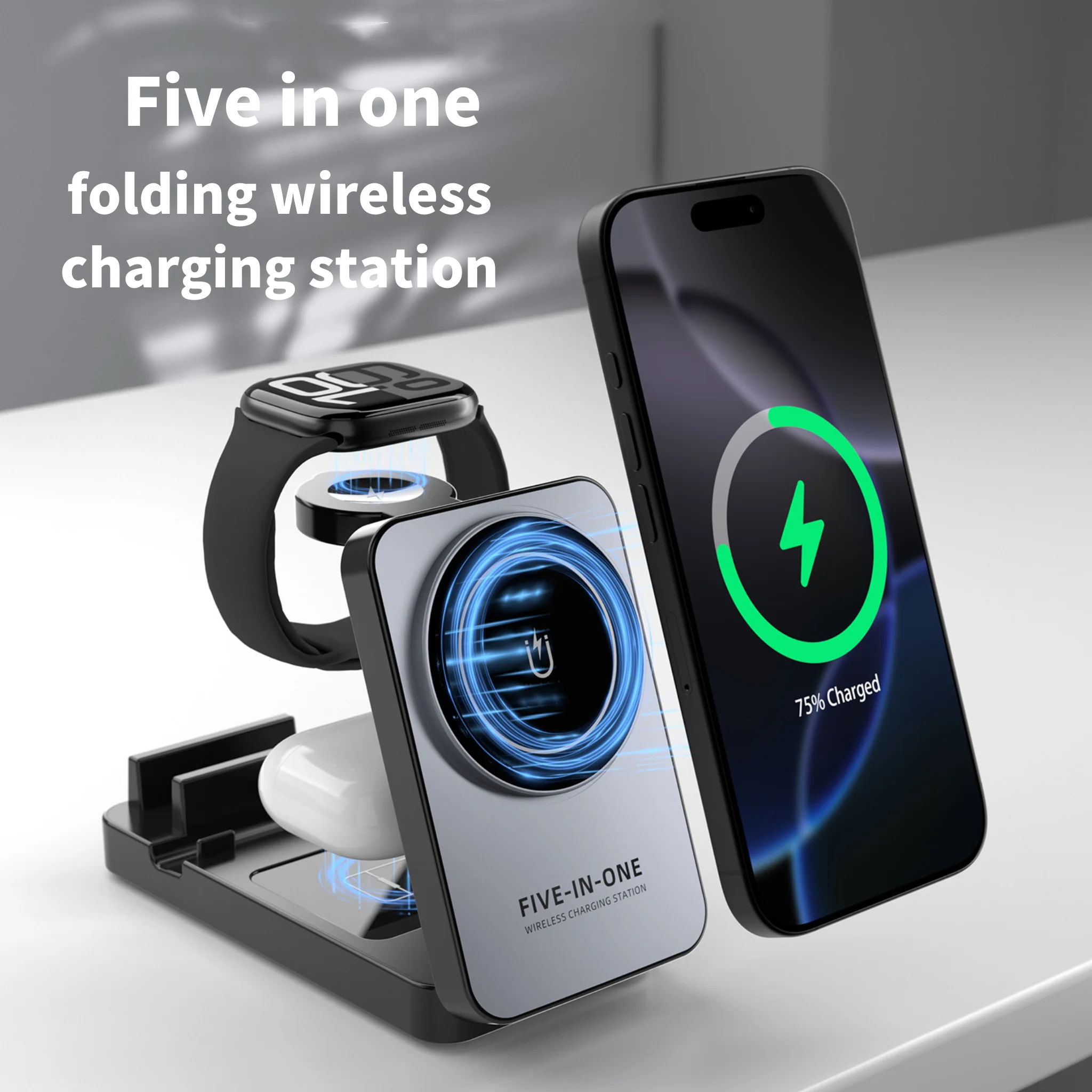5 in 1 18W Foldable Wireless C - Iwatch Smartwatch ulasan dan harga