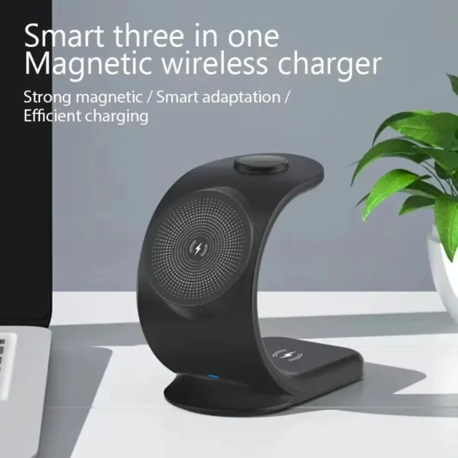 Magnetic Wireless Charger 3 in - Iwatch Smartwatch ulasan dan harga