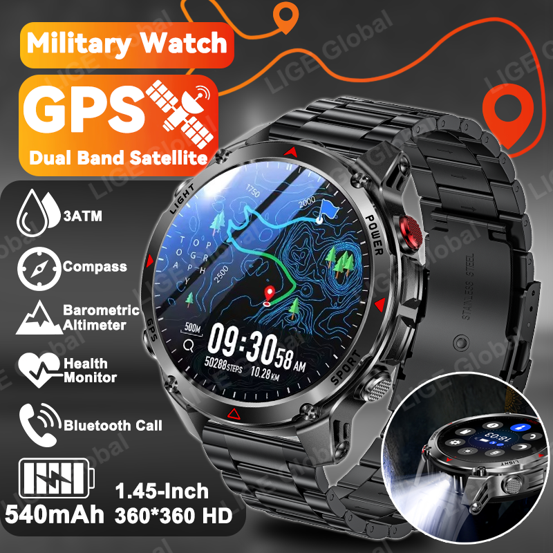 LIGE New Professional GPS Spor - Smartwatch Running Watches For Men ulasan dan harga