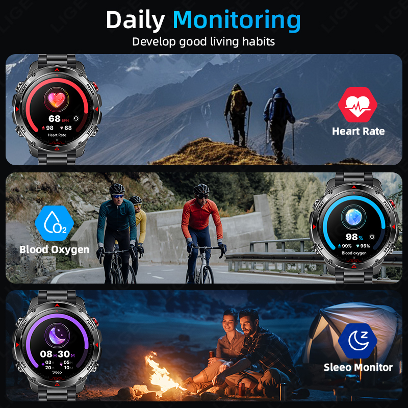 LIGE New Professional GPS Spor - Smartwatch Running Watches For Men ulasan dan harga