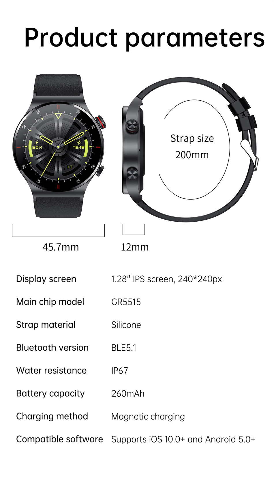 2025 Gift Smart Watch Men 1.28 - Smartwatch Rugged Watches For Men ulasan dan harga