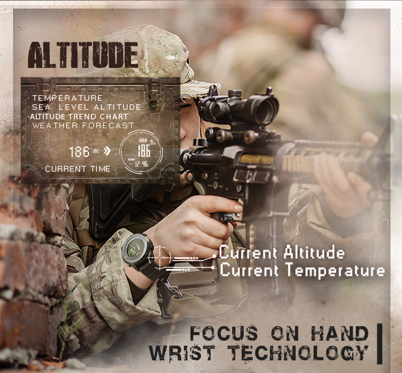 NORTH EDGE DESERT Men Digital  - Altimeter Compass Watch ulasan dan harga