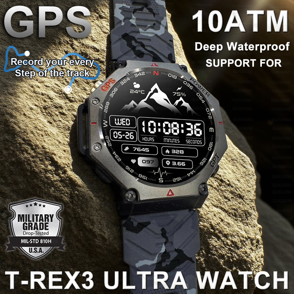 Military Smart Watch T-Rex 3 B - Altimeter Compass Watch ulasan dan harga