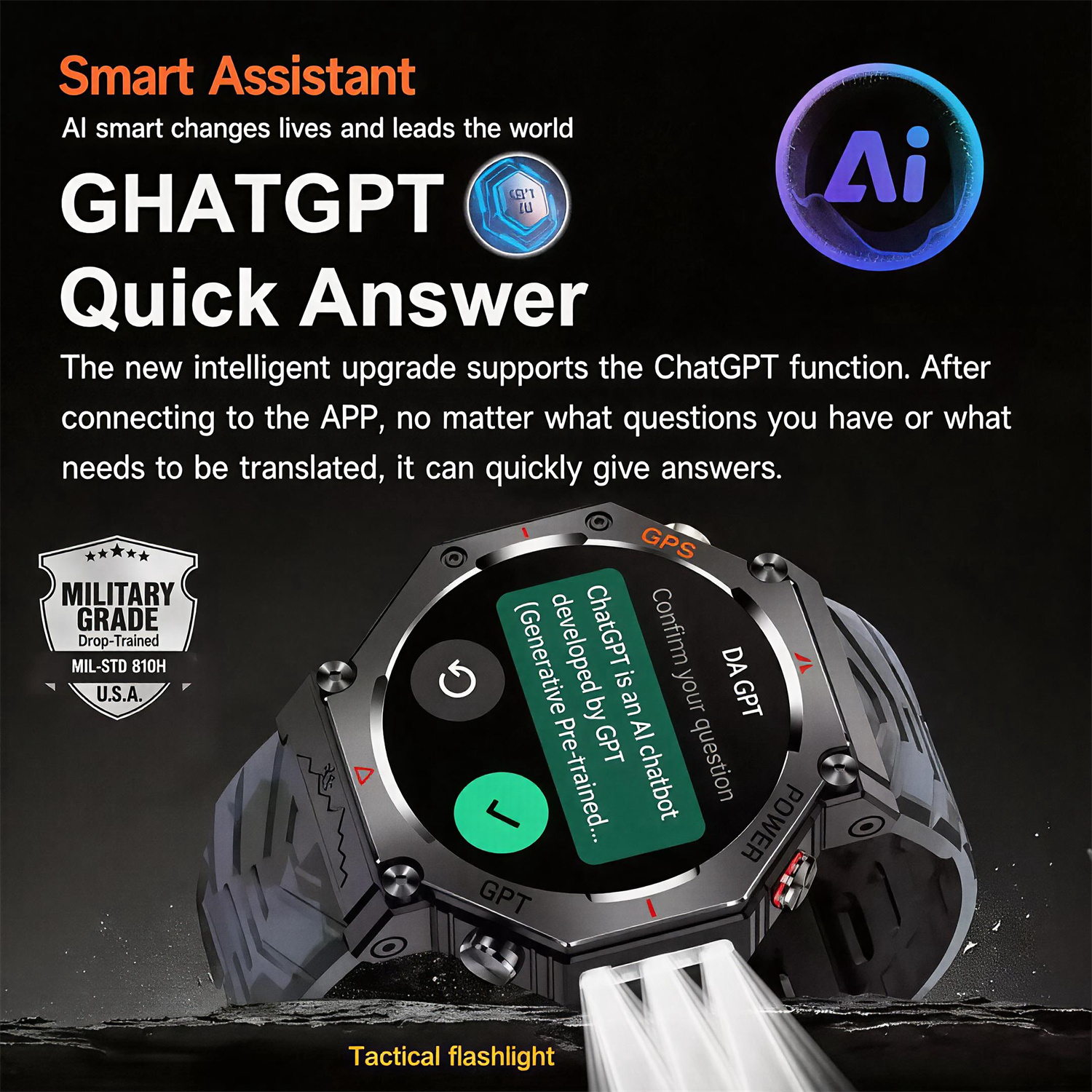 Military Smart Watch T-Rex 3 B - Altimeter Compass Watch ulasan dan harga