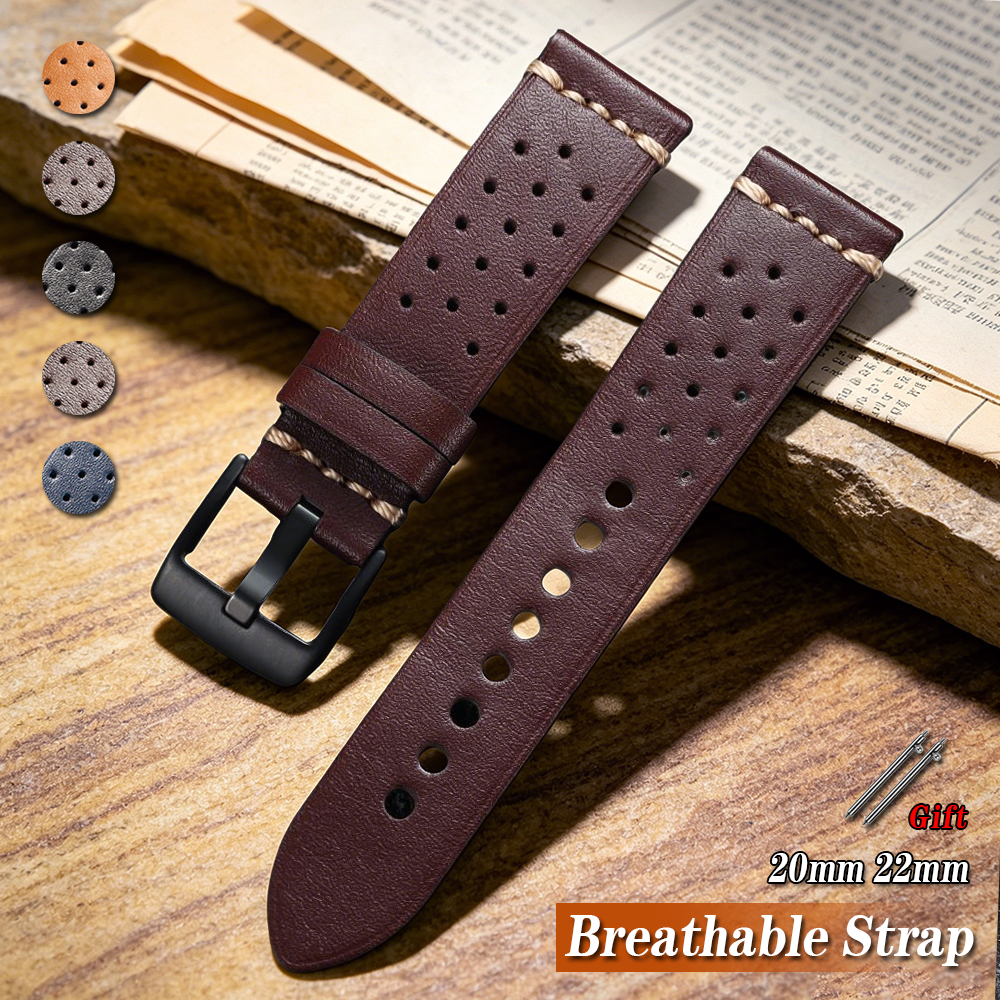 Vintage Cowhide Watch Strap 20 - Smartwatch Vintage Watches For Women ulasan dan harga