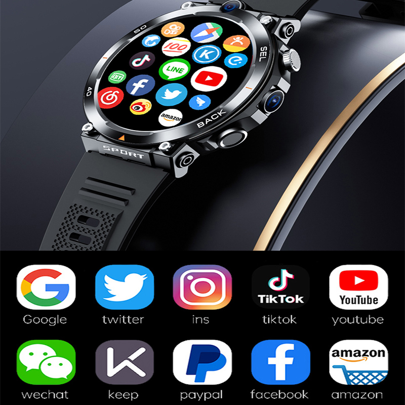 New Google Play 1.39-inch 4G N - Smartwatch Rugged Watches For Men ulasan dan harga