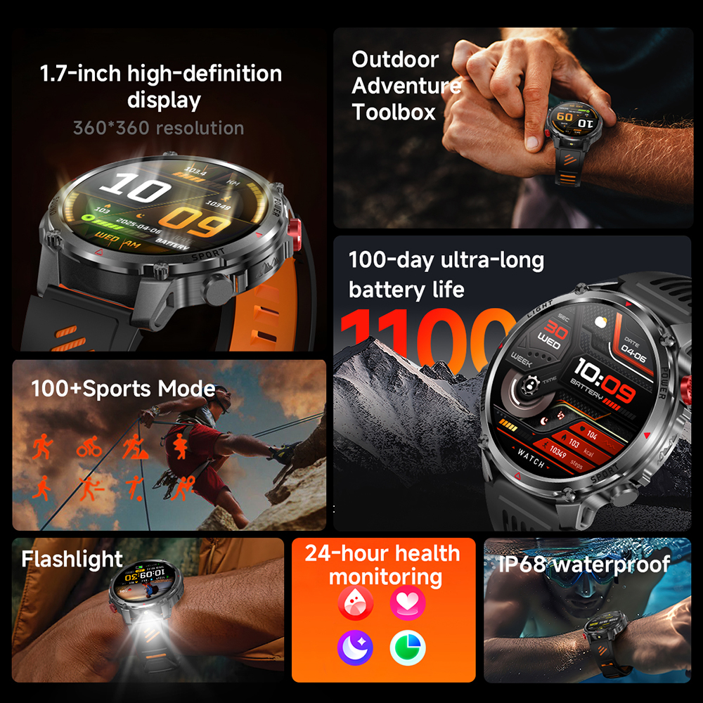2026 New T-Rex3 Pro 1100mAh Ba - Smartwatch Running Watches For Men ulasan dan harga