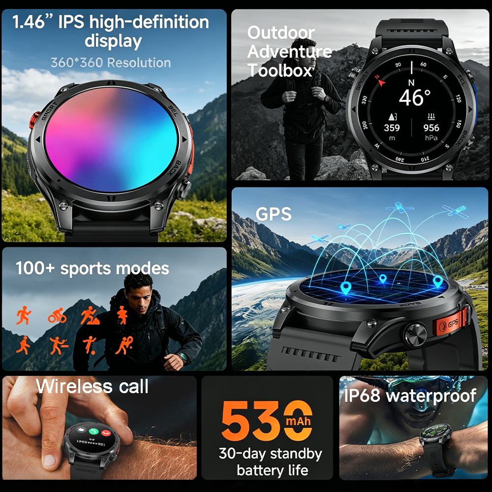 2026 New Outdoor Military Smar - Altimeter Compass Watch ulasan dan harga
