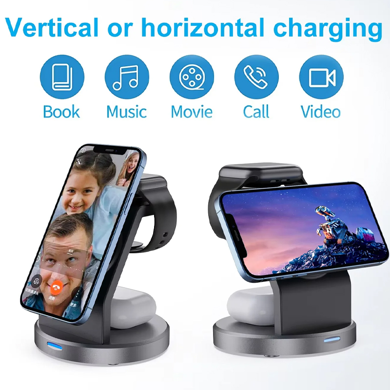 3 In 1 Wireless Charger Stand  - Iwatch Smartwatch ulasan dan harga