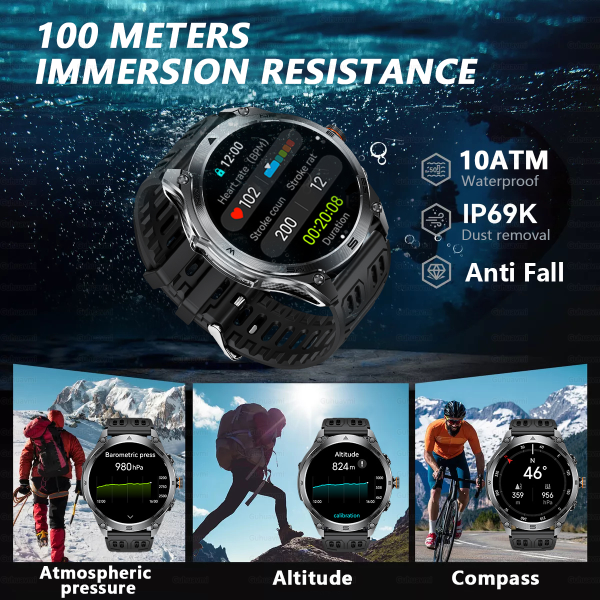 T-Rex 3 Military Grade 1000mAh - Smartwatch Rugged Watches For Men ulasan dan harga