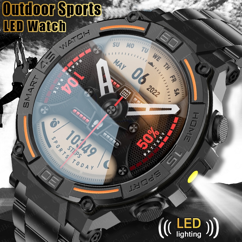 Outdoor Military Rugged Smartw - Smartwatch Rugged Watches For Men ulasan dan harga