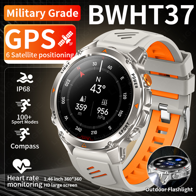 LIGE Rugged GPS Track Smart Wa - Smartwatch Watches With Bluetooth ulasan dan harga