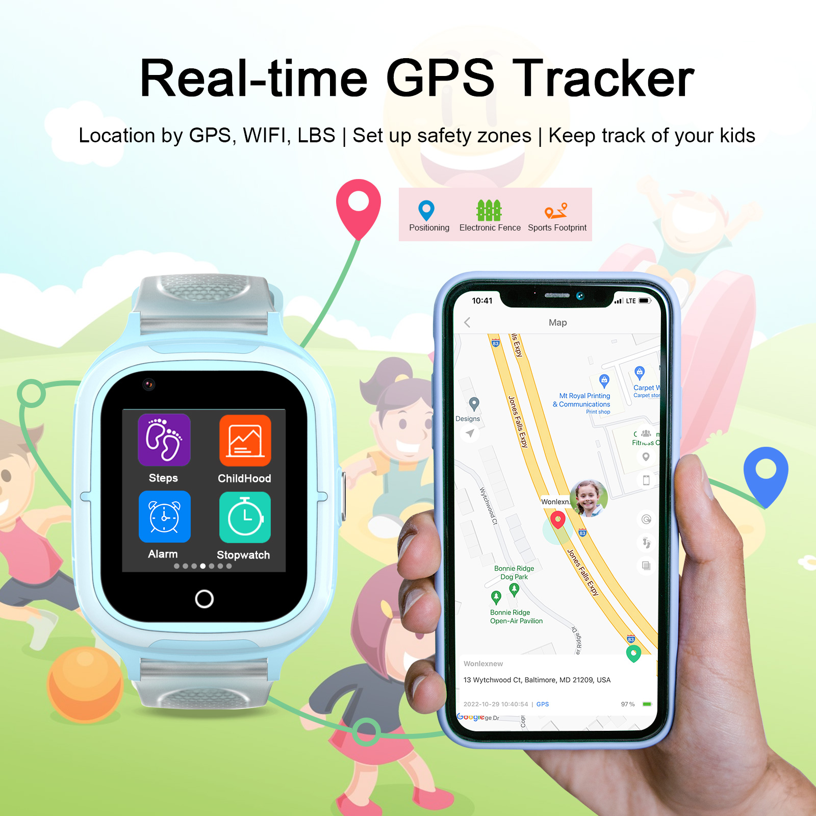 Getfitsoo Smart Watch For Chil - Smartwatch Watch Whatsapp ulasan dan harga
