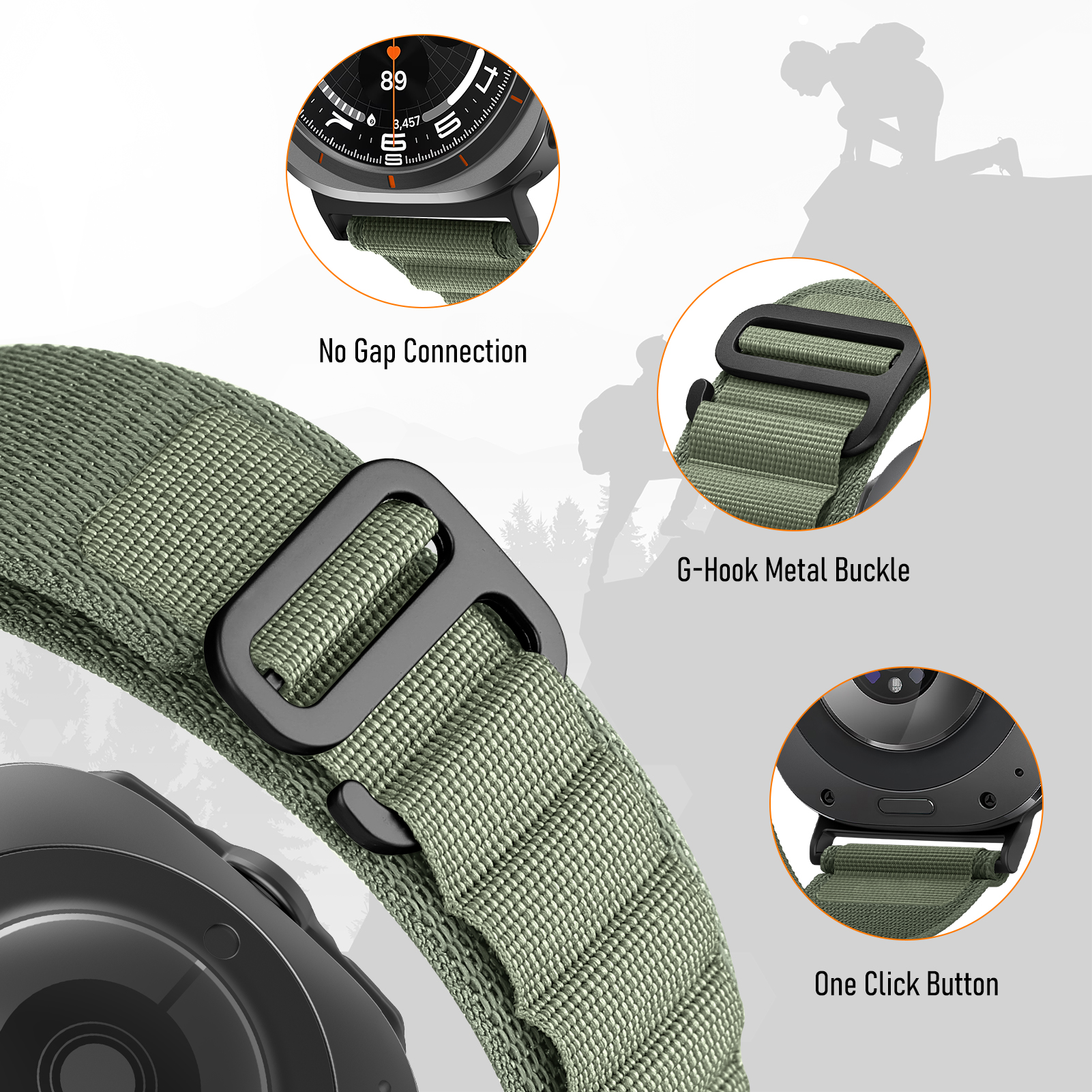 For Galaxy Watch Ultra Strap 4 - Smartwatch Rugged Watches For Men ulasan dan harga