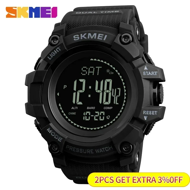 SKMEI 1358 Altimeter Weather T - Altimeter Compass Watch ulasan dan harga