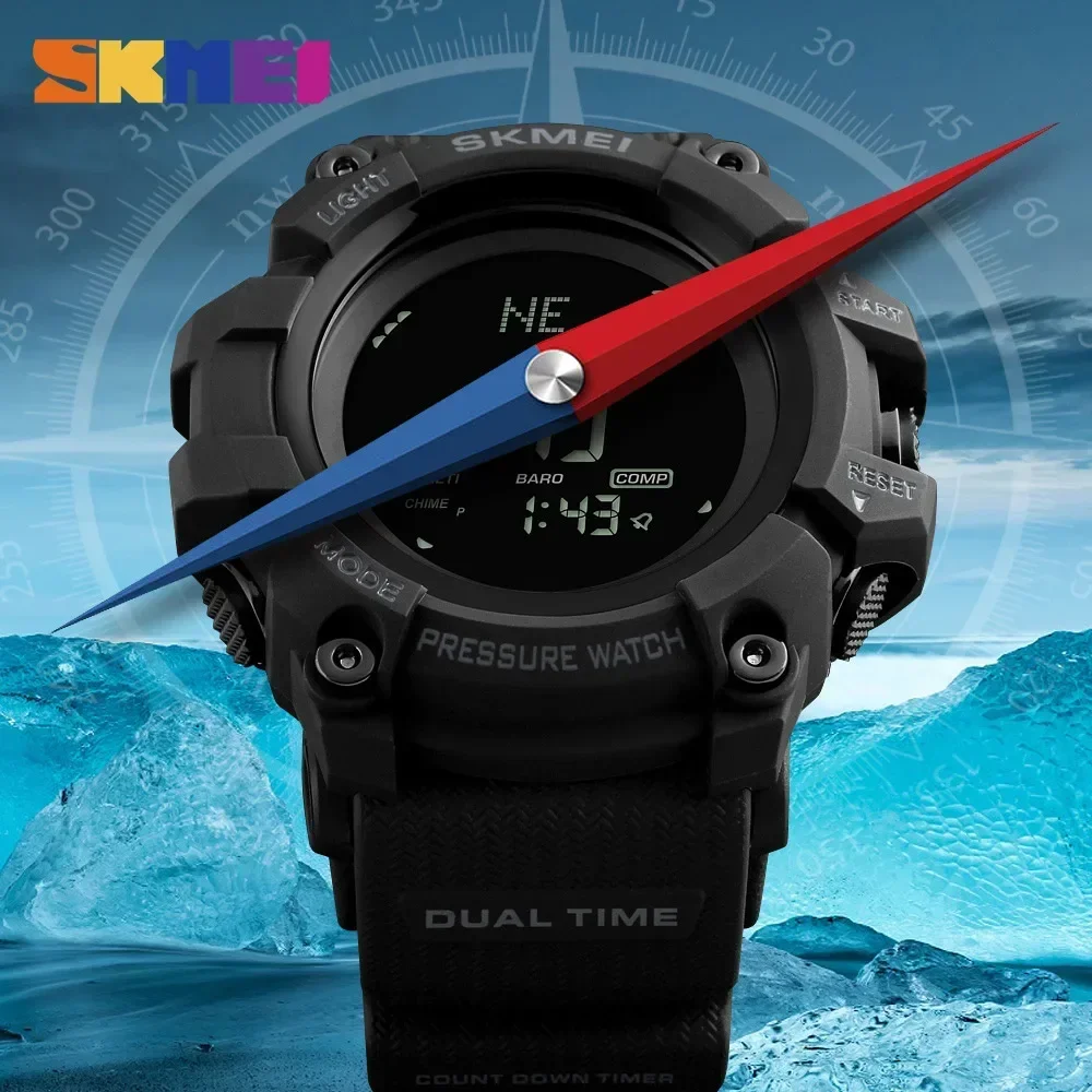 SKMEI 1358 Altimeter Weather T - Altimeter Compass Watch ulasan dan harga