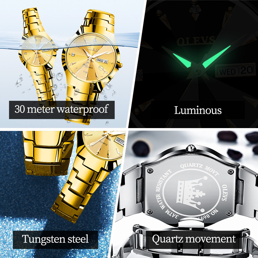 OLEVS TOP Brand Gold Watches f - Smartwatch Watches For Men Brands ulasan dan harga