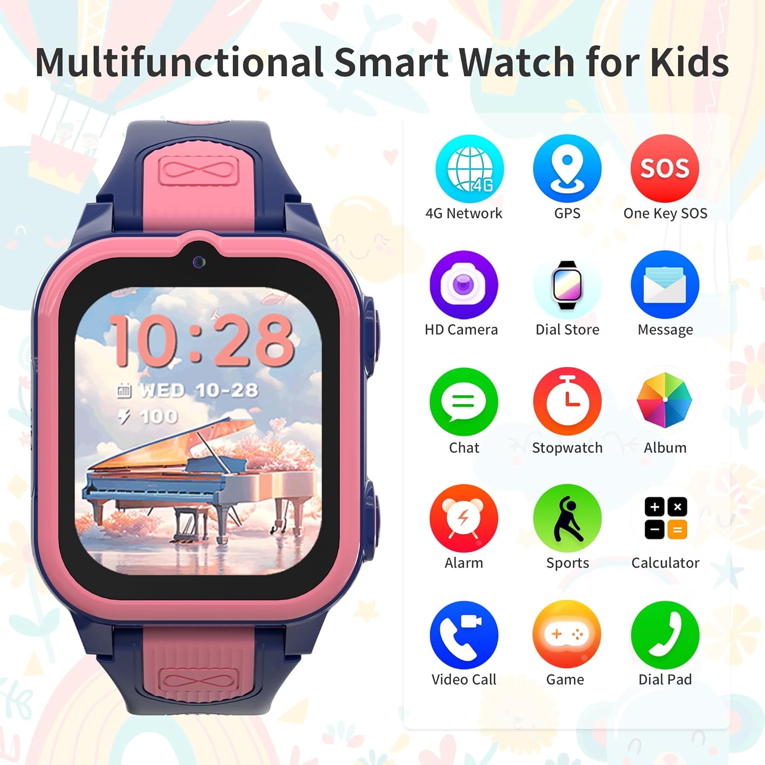 4G Kids Smart Watch with GPS T - Smartwatch Watches For Kid Girl ulasan dan harga