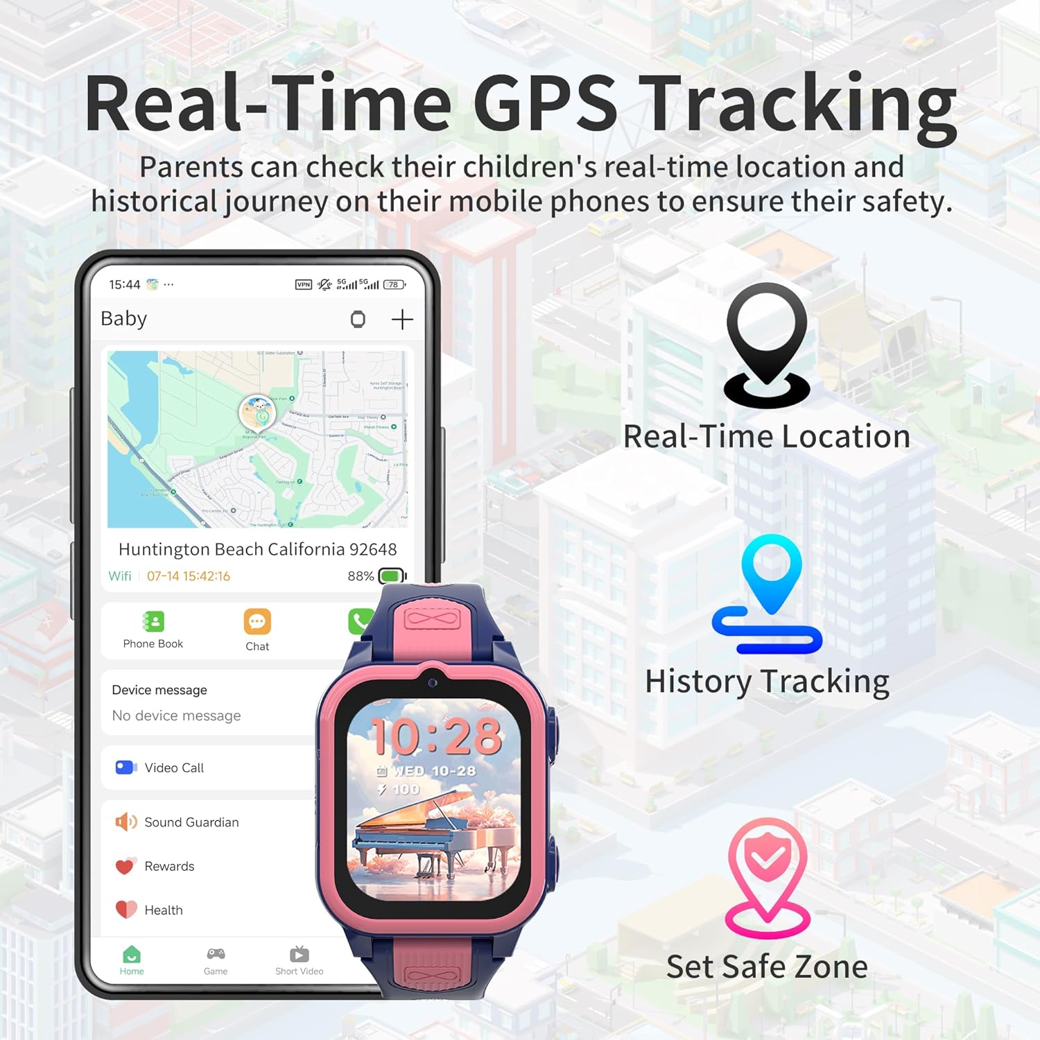 4G Kids Smart Watch with GPS T - Smartwatch Watches For Kid Girl ulasan dan harga