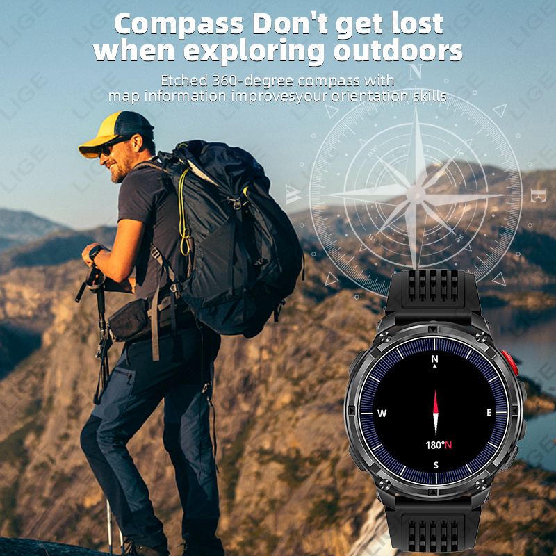 2026 Outdoors Military Smart W - Altimeter Compass Watch ulasan dan harga
