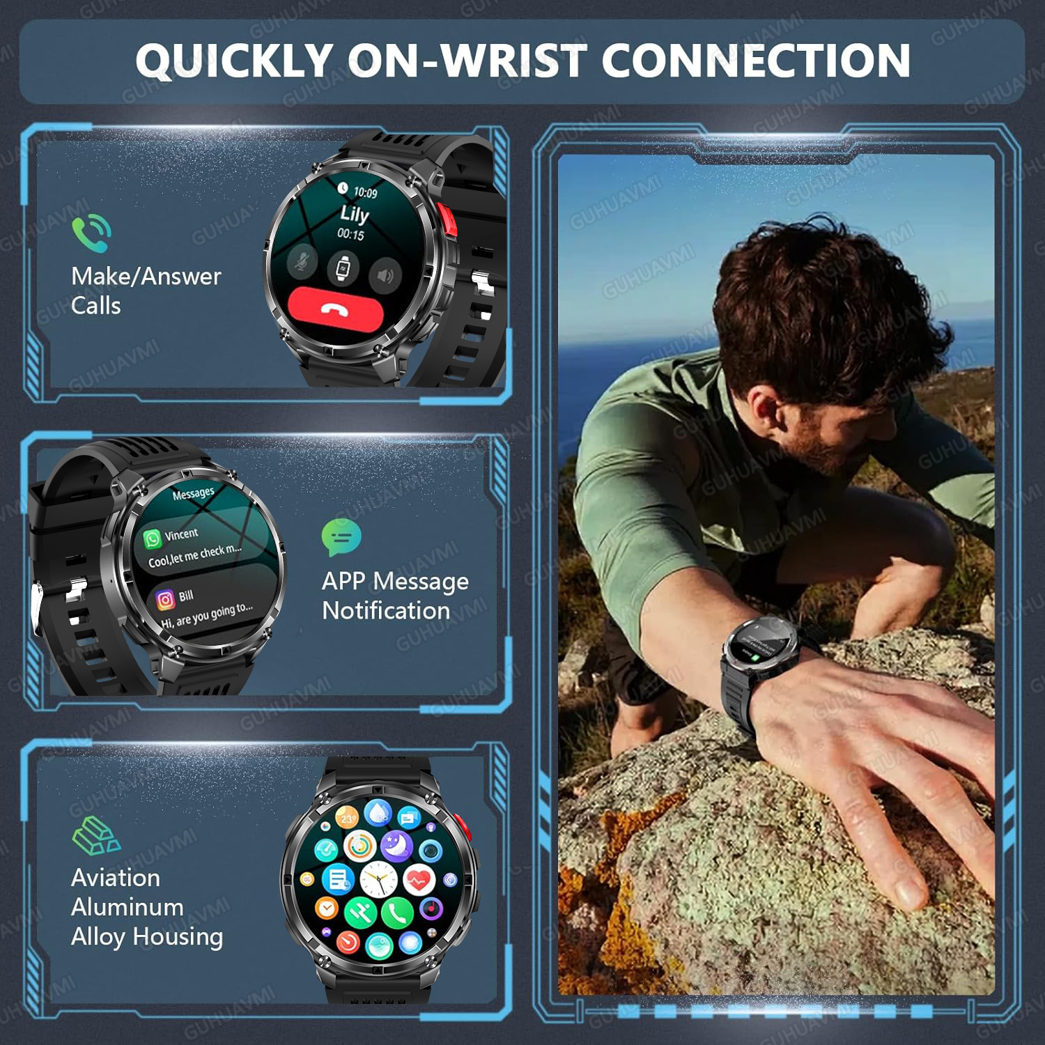 2026 New T-Rex3 Pro GPS Tracke - Smartwatch Rugged Watches For Men ulasan dan harga