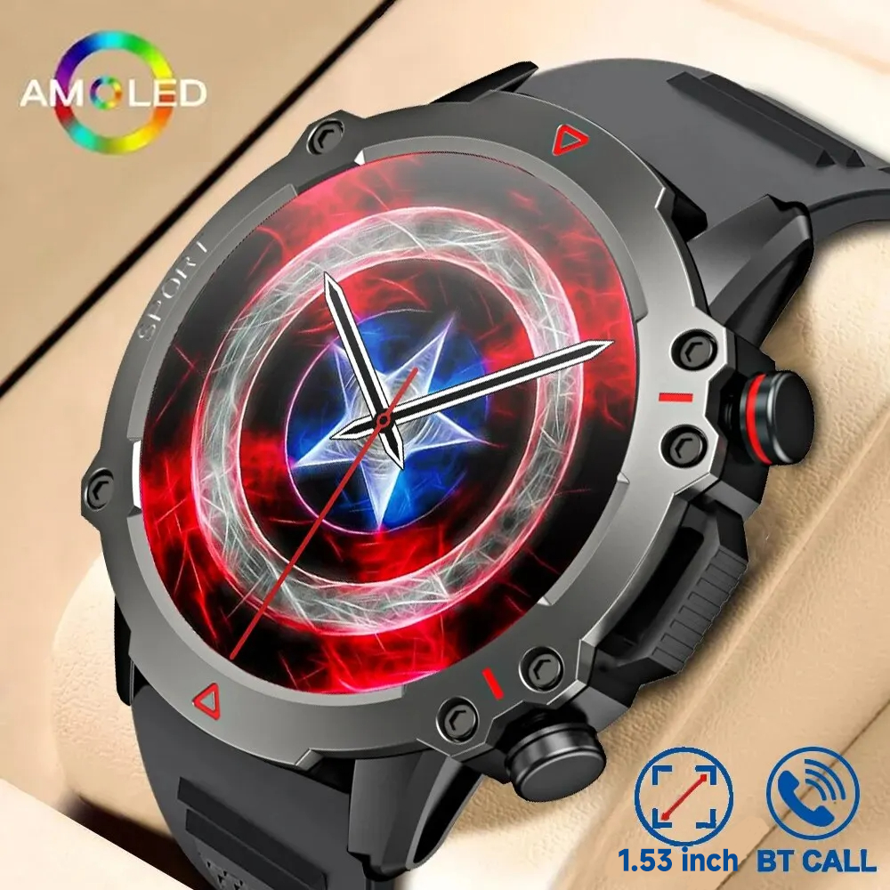 AMOLED SmartWatch Rugged Milit - Smartwatch Rugged Watches For Men ulasan dan harga