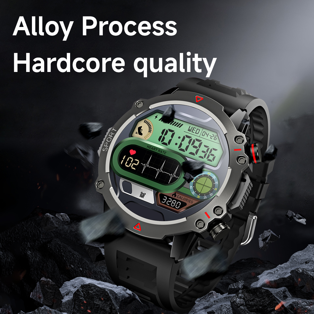 AMOLED SmartWatch Rugged Milit - Smartwatch Rugged Watches For Men ulasan dan harga