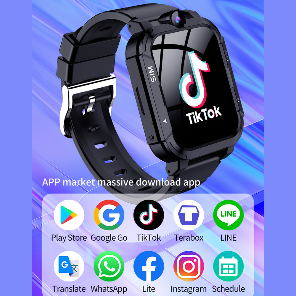 4G Kids Smart Watch Phone 1+8G - Smartwatch Watch Whatsapp ulasan dan harga